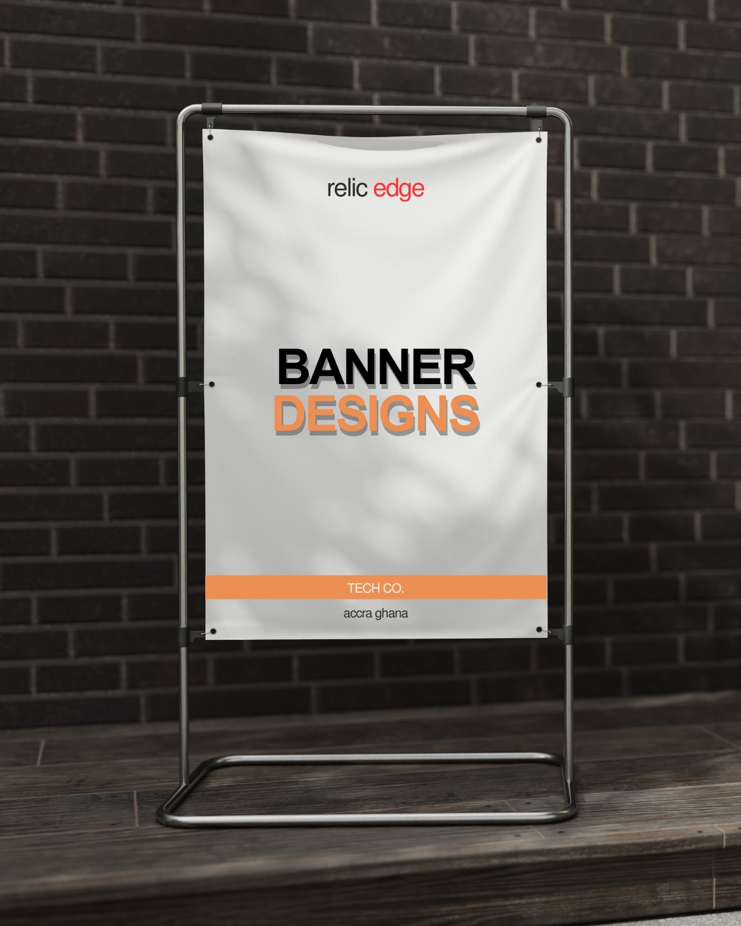 banner design mockup for presentation purpose