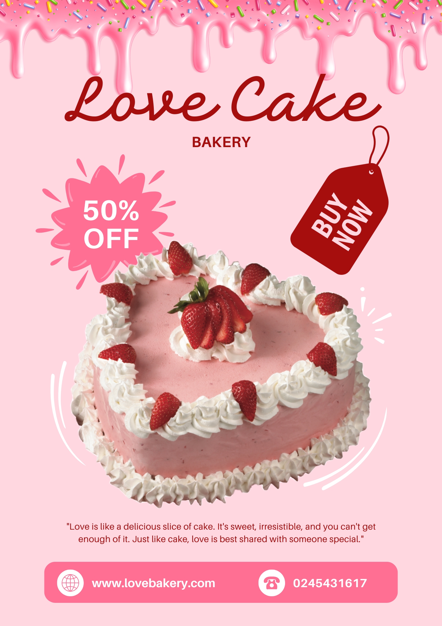 relic branding services - cake bakery flyer for discount and promotion