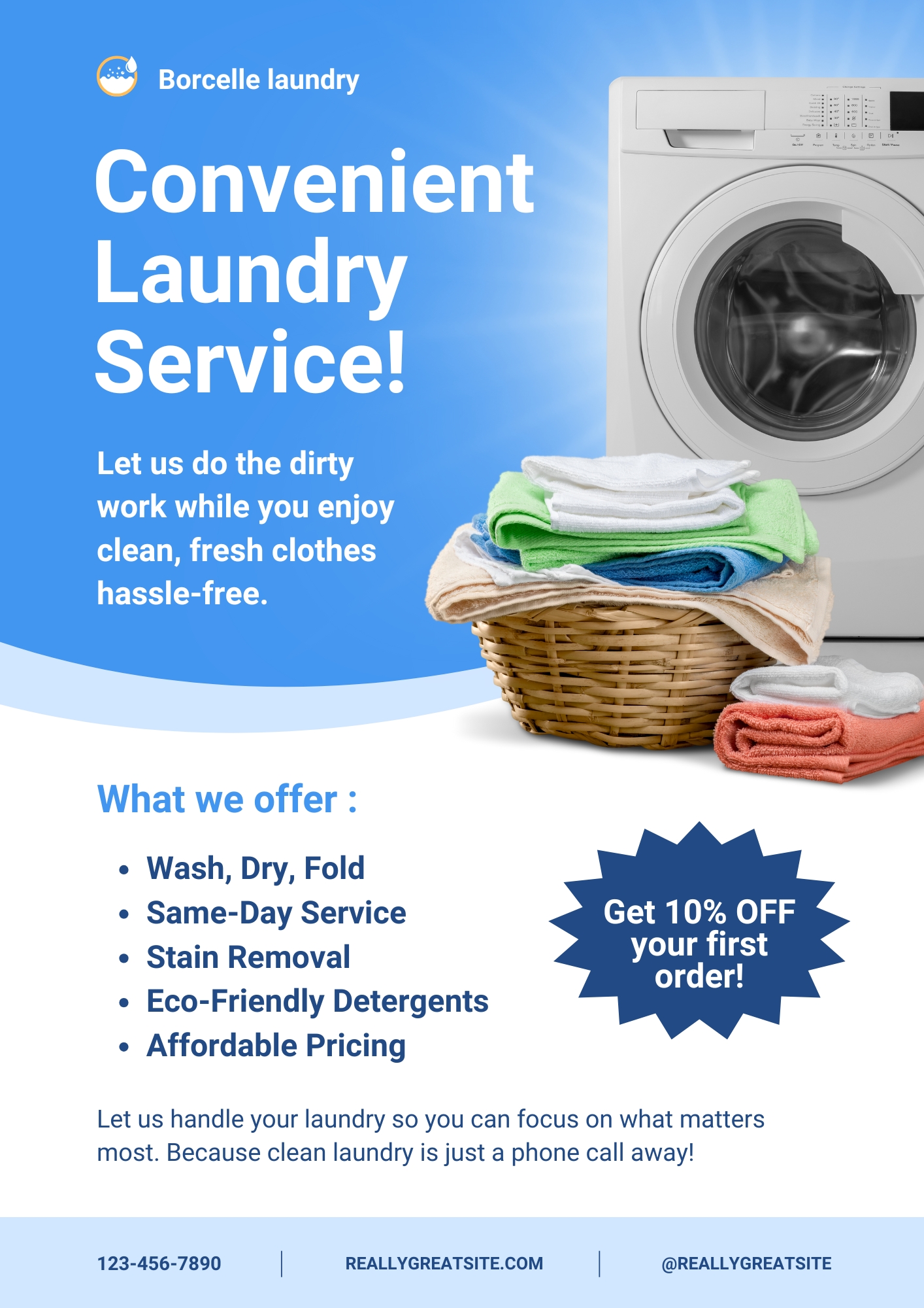 Relic Edge Branding- laundry service flyer