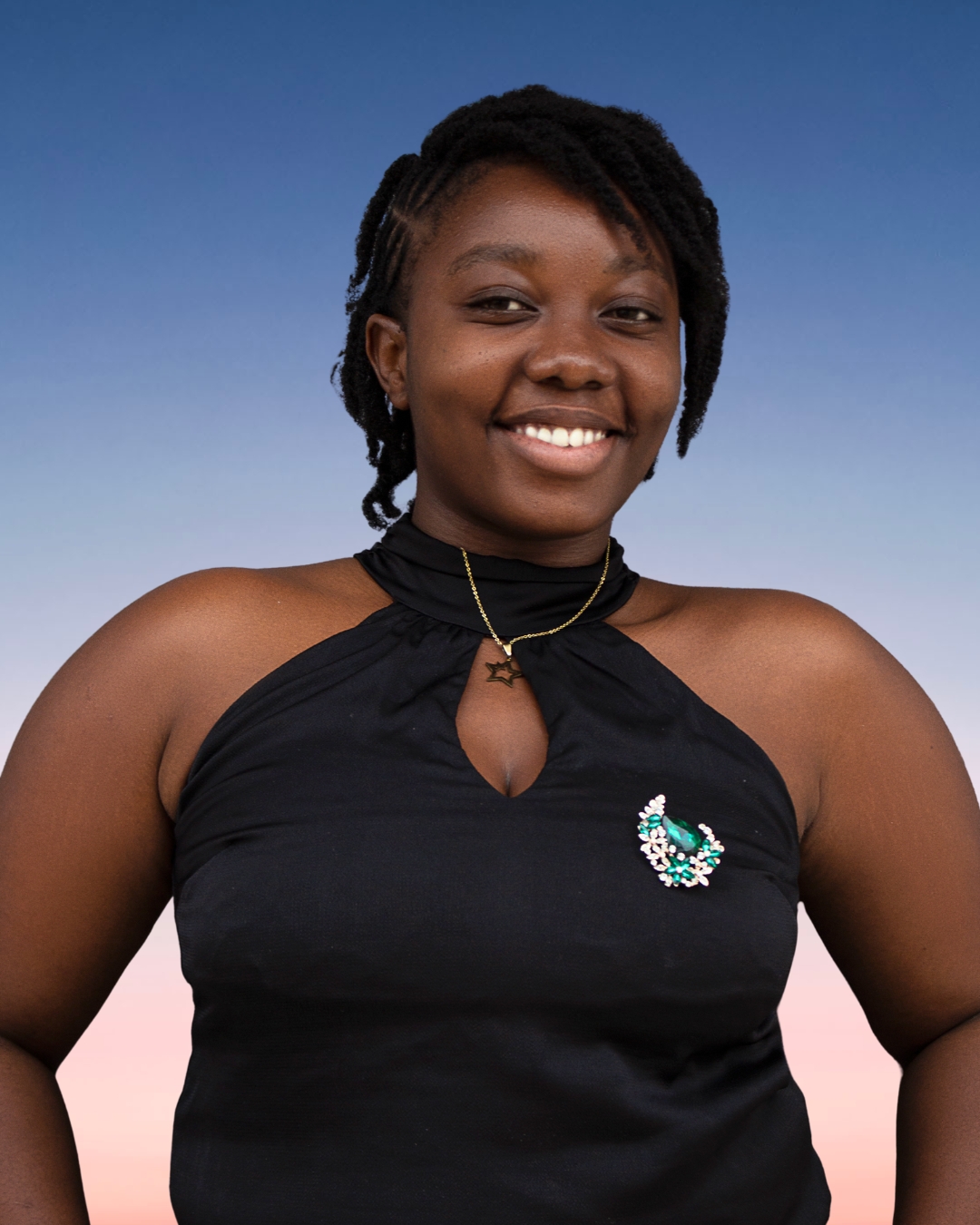 a lady smiling because she was happy with relic branding services